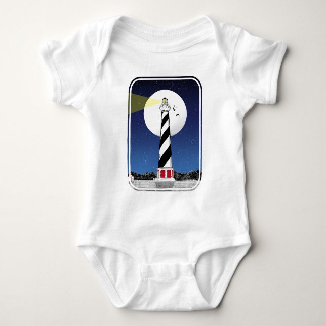 Cape Hatteras Lighthouse Baby Bodysuit (Front)