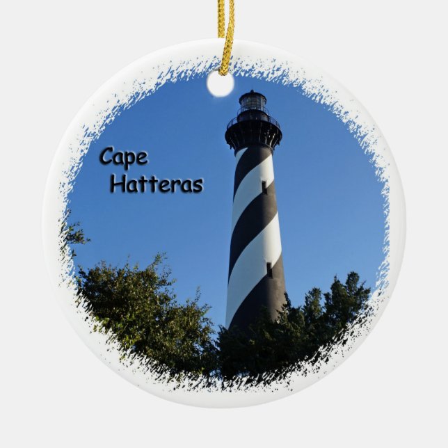 Cape Hatteras  Lighthouse Ceramic Ornament (Front)