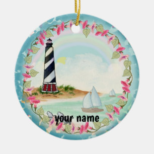 Cape Hatteras Lighthouse Ceramic Ornament