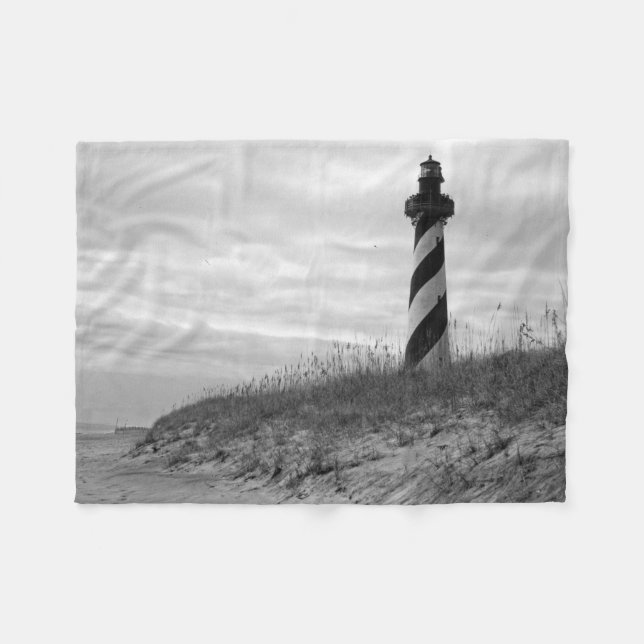 Cape Hatteras Lighthouse Fleece Blanket (Front (Horizontal))