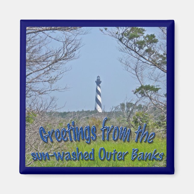 Cape Hatteras Lighthouse from Wetlands Series Magnet (Front)