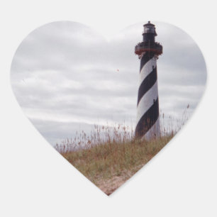 Cape Hatteras Lighthouse Heart Sticker