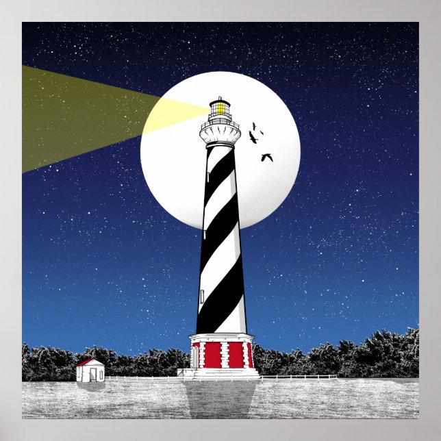Cape Hatteras Lighthouse North Carolina Poster (Front)