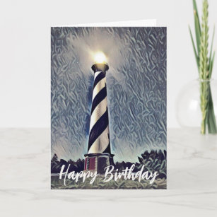 Cape Hatteras Lighthouse Outer Banks OBX Birthday Card