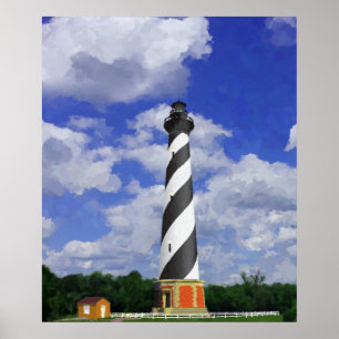 Cape Hatteras Lighthouse Painting Poster