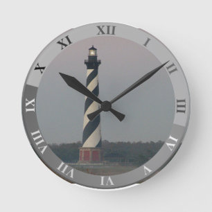 CAPE HATTERAS LIGHTHOUSE ROUND CLOCK