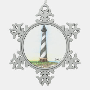 Cape Hatteras Lighthouse Snowflake Ornament