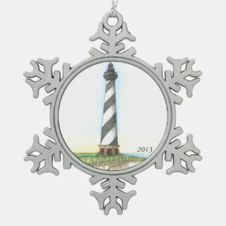 Cape Hatteras Lighthouse Snowflake Ornament