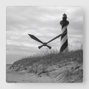 Cape Hatteras Lighthouse Square Wall Clock