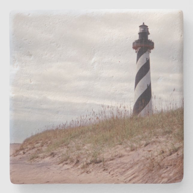 Cape Hatteras Lighthouse Stone Coaster (Front)