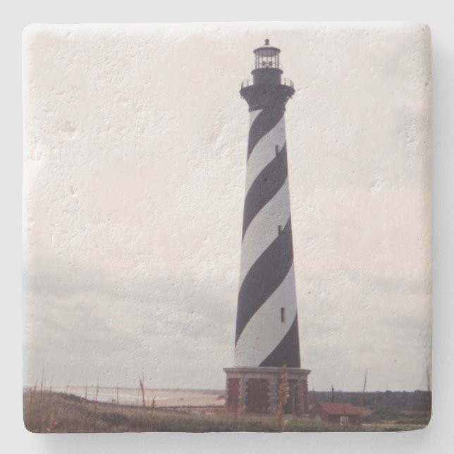 Cape Hatteras Lighthouse Stone Coaster (Front)