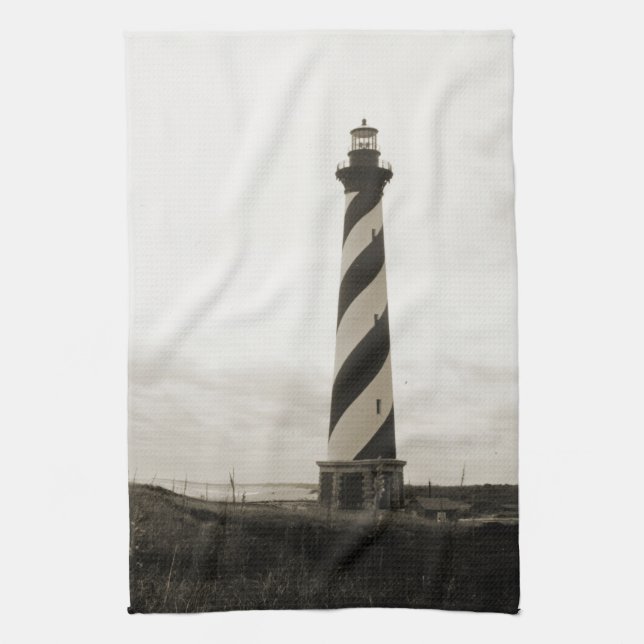 Cape Hatteras Lighthouse Tea Towel (Vertical)