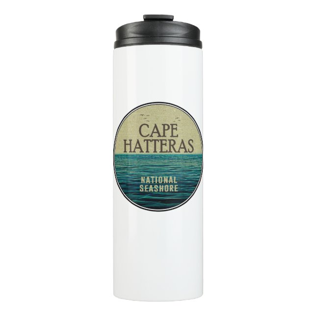 Cape Hatteras National Seashore Ocean Birds Thermal Tumbler (Front)