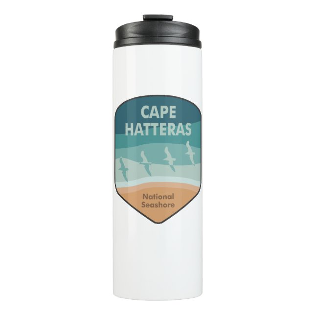 Cape Hatteras National Seashore Seagulls Thermal Tumbler (Front)