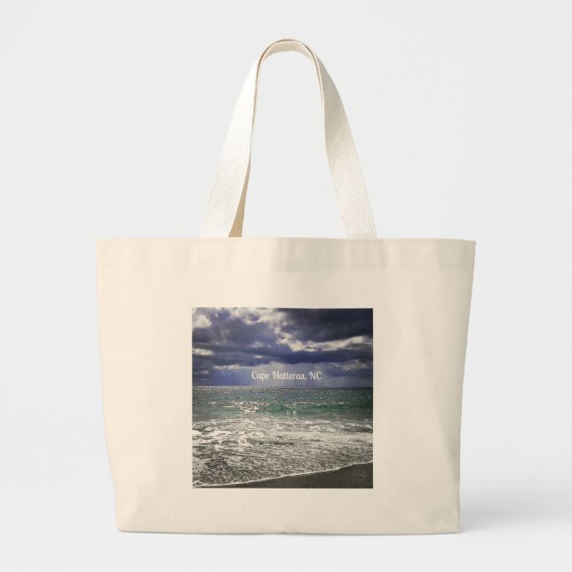 Cape Hatteras, NC Large Tote Bag (Front)