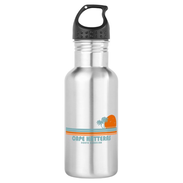 Cape Hatteras North Carolina Sun Palm Trees 532 Ml Water Bottle (Front)
