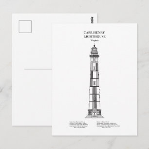 Cape Henry Lighthouse - Virginia - BD Postcard
