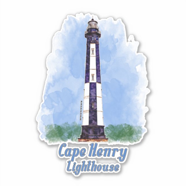 Cape Henry Lighthouse Watercolor - Virginia (Front)