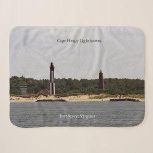 Cape Henry Lighthouses sherpa blanket