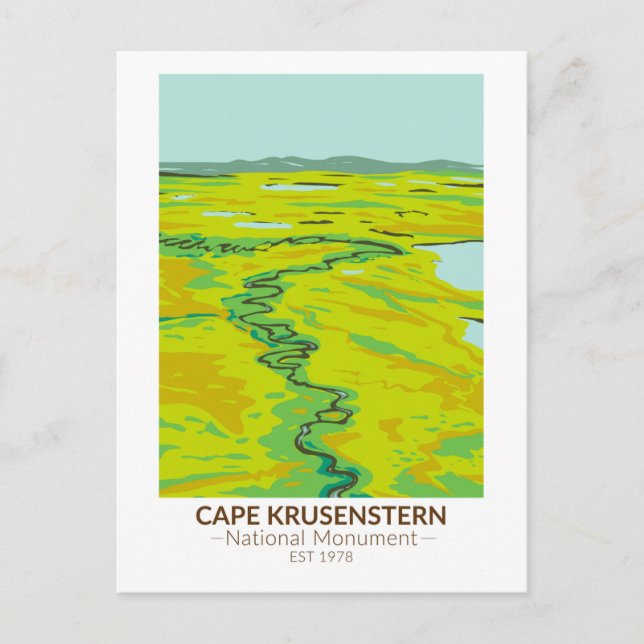 Cape Krusenstern National Monument Tundra River Postcard (Front)