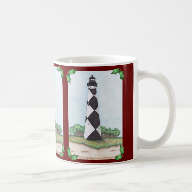 Cape Lookout Lighthouse Christmas Mug (Right)