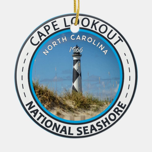 Cape Lookout National Seashore North Carolina Ceramic Ornament (Front)