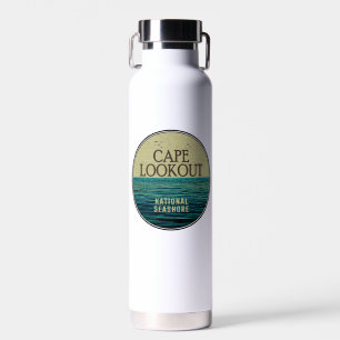 Cape Lookout National Seashore Ocean Birds Water Bottle