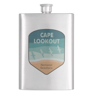 Cape Lookout National Seashore Seagulls Hip Flask