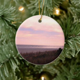 Cape May Beach Ceramic Ornament