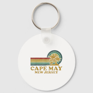 Cape May Beach New Jersey Family Summer Vacation P Key Ring