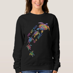 Cape May Beach New Jersey Sea Turtle Lover Beach Sweatshirt