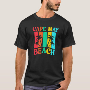 Cape May Beach Summer Vacation Bright Retro Colour T-Shirt