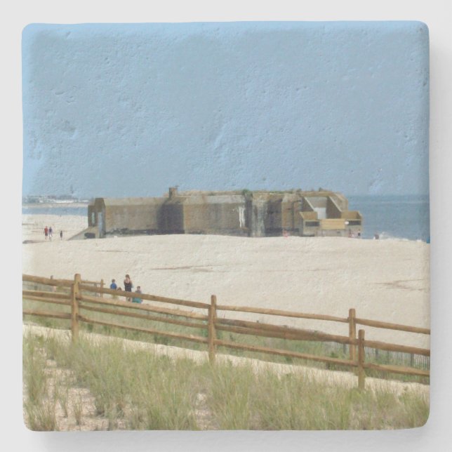 Cape May Bunker Stone Coaster (Front)