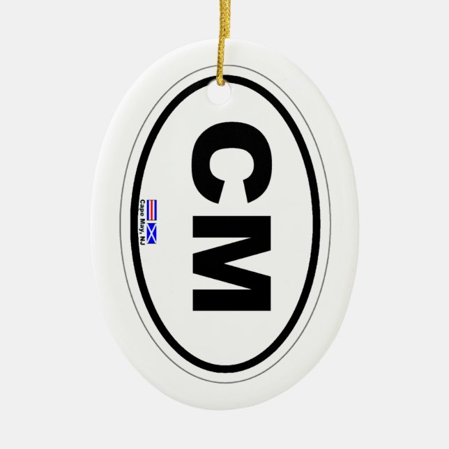 Cape May. Ceramic Tree Decoration (Front)