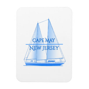Cape May Coastal Nautical Sailing Sailor Magnet