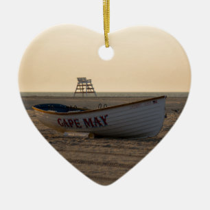 Cape May lifeboat Ceramic Tree Decoration