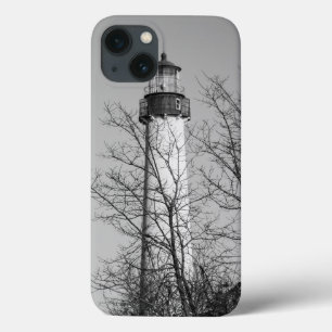 Cape May Light b/w iPhone 13 Case