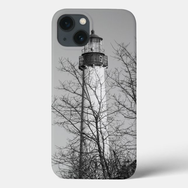 Cape May Light b/w Case-Mate iPhone Case (Back)