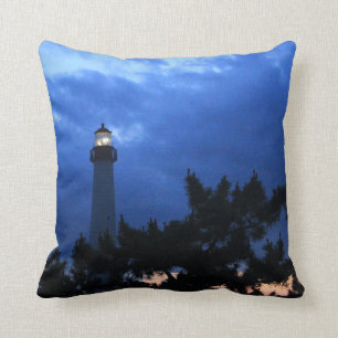 Cape May Lighthouse at Sunset 2 pillow