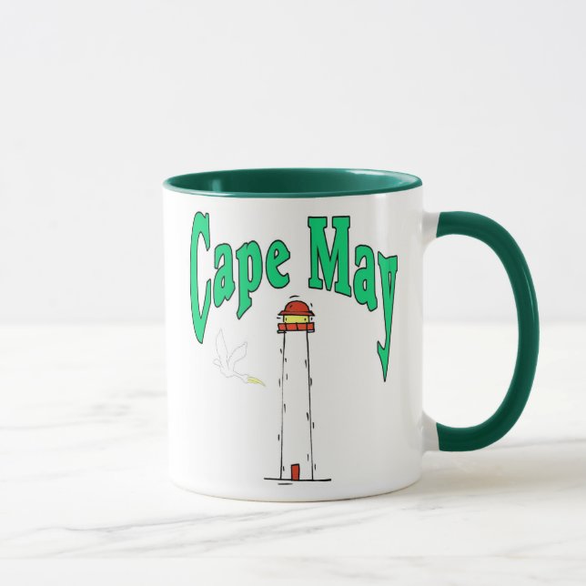 Cape May Lighthouse Cartoon Mug (Right)