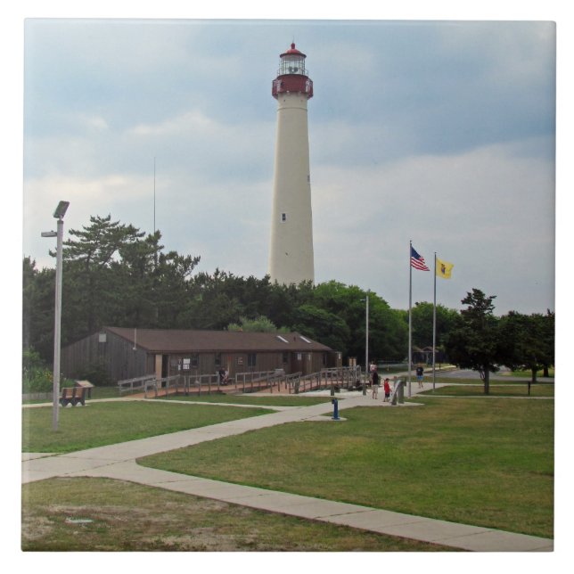 Cape May Lighthouse Ceramic Tile (Front)