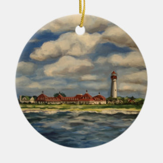 Cape May Lighthouse Ceramic Tree Decoration