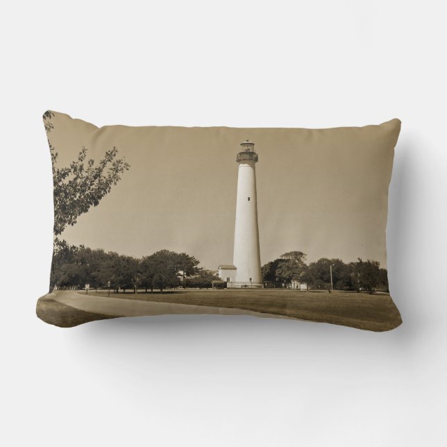 Cape May Lighthouse Lumbar Cushion (Front)