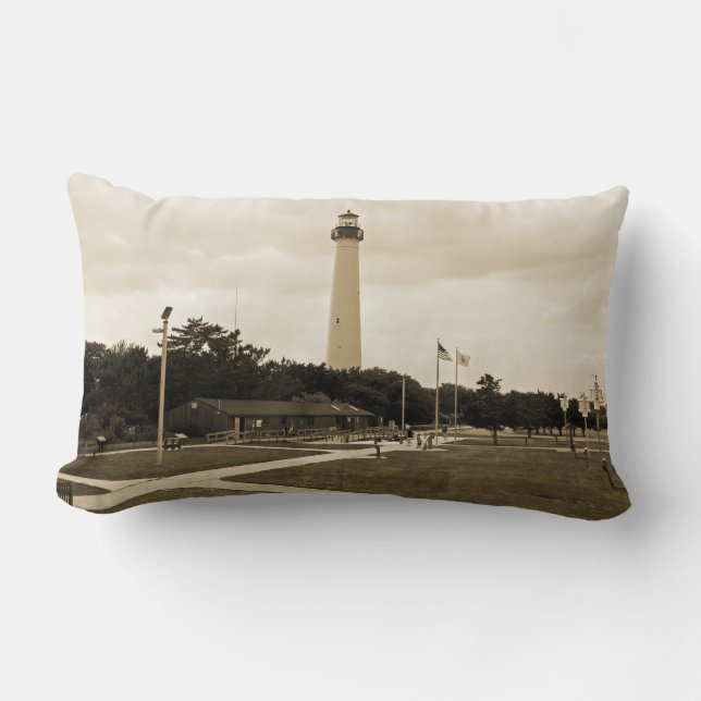 Cape May Lighthouse Lumbar Cushion (Front)