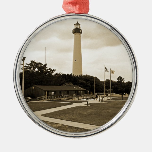 Cape May Lighthouse Metal Ornament (Front)