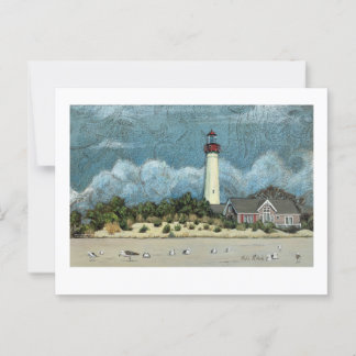 Cape May Lighthouse Painting, New Jersey Postcard