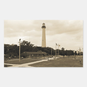Cape May Lighthouse Rectangular Sticker
