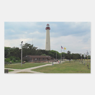 Cape May Lighthouse Rectangular Sticker