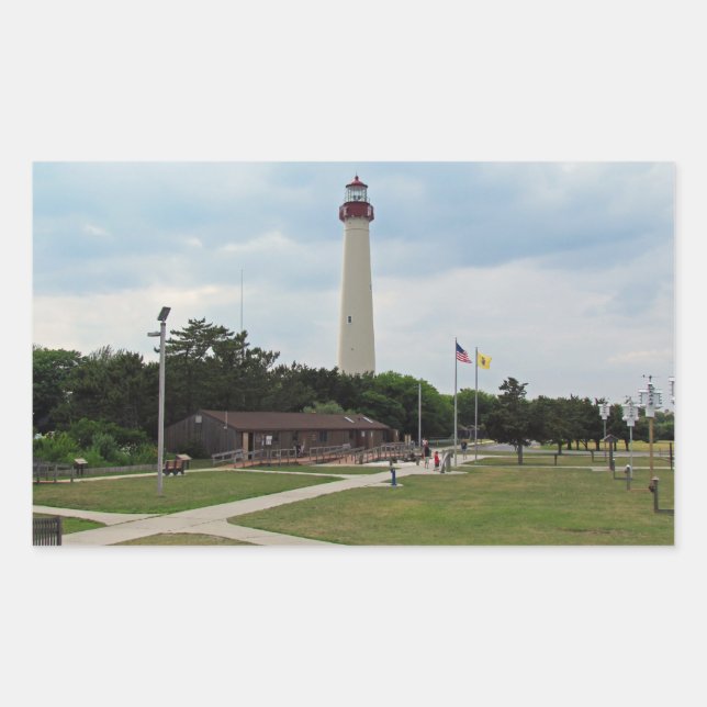 Cape May Lighthouse Rectangular Sticker (Front)