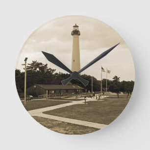 Cape May Lighthouse Round Clock